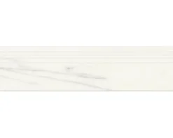 Feinsteinzeug Treppenstufe Macael 29,5 x 120 x 0,9 cm white poliert grau