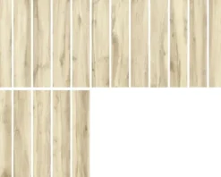 Feinsteinzeug Wand- und Bodenfliese ARENDAL Beech rektifiziert 119.5 x 22.7 x 0,97 cm