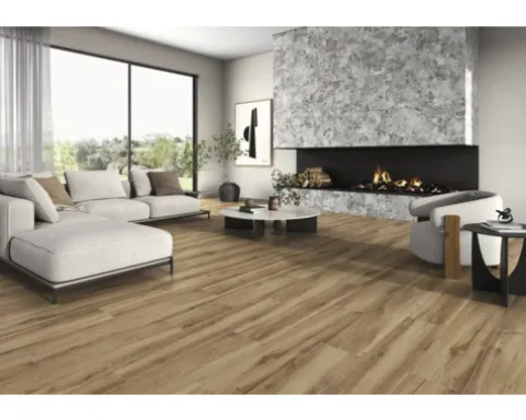 Feinsteinzeug Wand- und Bodenfliese ARENDAL Dark Oak rektifiziert 119.5 x 22.7 x 0,97 cm