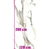 Feinsteinzeug Wand- und Bodenfliese Calacatta 279,7 x 119,7 x 0,6 cm gold matt rektifiziert