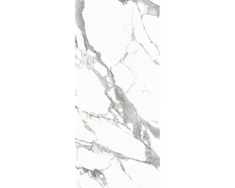 Feinsteinzeug Wand- und Bodenfliese Calacatta 279,7 x 119,7 x 0,6 cm white matt rektifiziert