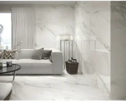 Feinsteinzeug Wand- und Bodenfliese Eterna 80 x 160 x 0,97 cm white poliert