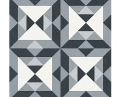 Feinsteinzeug Wand- und Bodenfliese Heritage taco black in 76 verschiedenen Motiven 16,5 x 16,5 cm