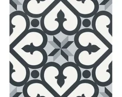 Feinsteinzeug Wand- und Bodenfliese Heritage taco black in 76 verschiedenen Motiven 16,5 x 16,5 cm
