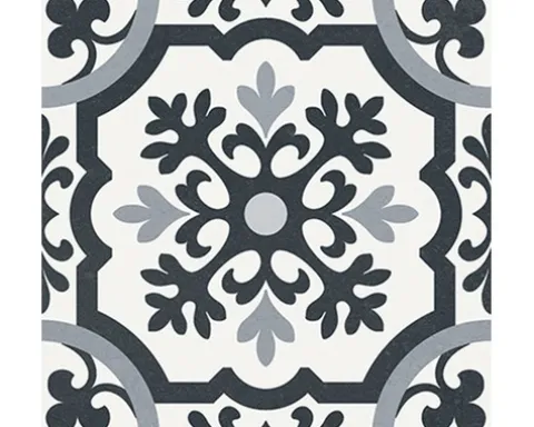 Feinsteinzeug Wand- und Bodenfliese Heritage taco black in 76 verschiedenen Motiven 16,5 x 16,5 cm