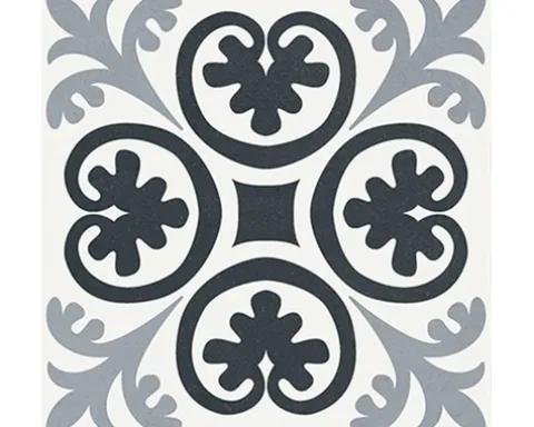 Feinsteinzeug Wand- und Bodenfliese Heritage taco black in 76 verschiedenen Motiven 16,5 x 16,5 cm