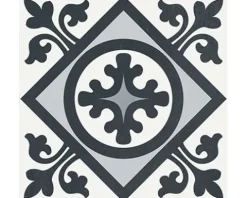 Feinsteinzeug Wand- und Bodenfliese Heritage taco black in 76 verschiedenen Motiven 16,5 x 16,5 cm
