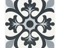 Feinsteinzeug Wand- und Bodenfliese Heritage taco black in 76 verschiedenen Motiven 16,5 x 16,5 cm