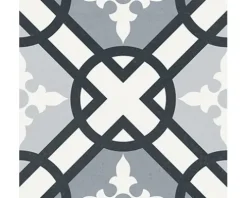 Feinsteinzeug Wand- und Bodenfliese Heritage taco black in 76 verschiedenen Motiven 16,5 x 16,5 cm