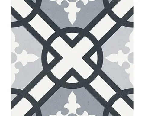 Feinsteinzeug Wand- und Bodenfliese Heritage taco black in 76 verschiedenen Motiven 16,5 x 16,5 cm