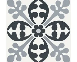 Feinsteinzeug Wand- und Bodenfliese Heritage taco black in 76 verschiedenen Motiven 16,5 x 16,5 cm