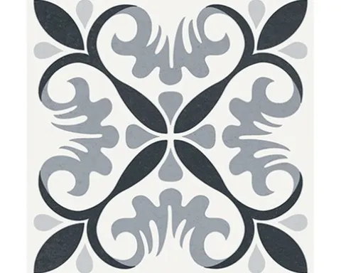 Feinsteinzeug Wand- und Bodenfliese Heritage taco black in 76 verschiedenen Motiven 16,5 x 16,5 cm