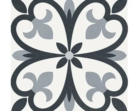 Feinsteinzeug Wand- und Bodenfliese Heritage taco black in 76 verschiedenen Motiven 16,5 x 16,5 cm