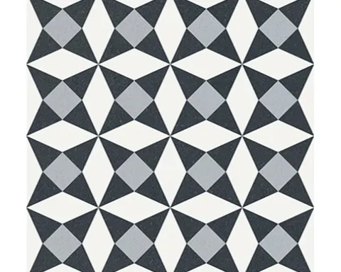 Feinsteinzeug Wand- und Bodenfliese Heritage taco black in 76 verschiedenen Motiven 16,5 x 16,5 cm