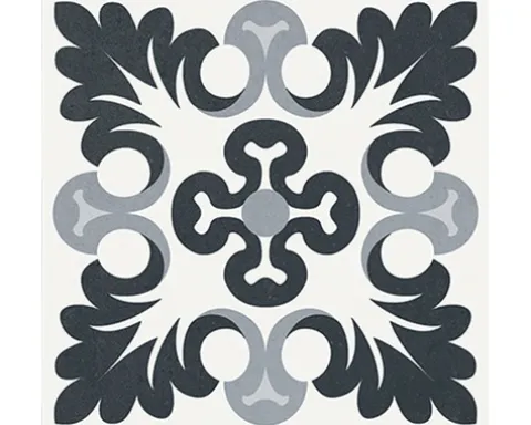 Feinsteinzeug Wand- und Bodenfliese Heritage taco black in 76 verschiedenen Motiven 16,5 x 16,5 cm