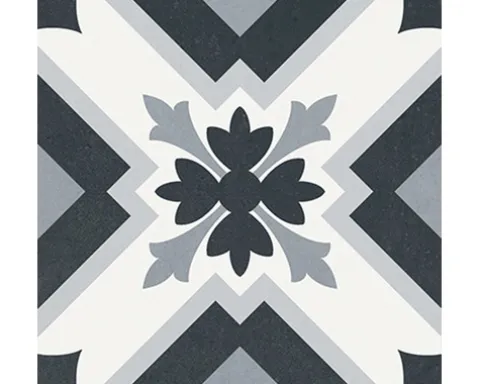 Feinsteinzeug Wand- und Bodenfliese Heritage taco black in 76 verschiedenen Motiven 16,5 x 16,5 cm