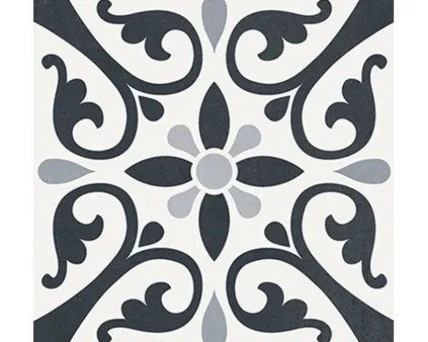Feinsteinzeug Wand- und Bodenfliese Heritage taco black in 76 verschiedenen Motiven 16,5 x 16,5 cm