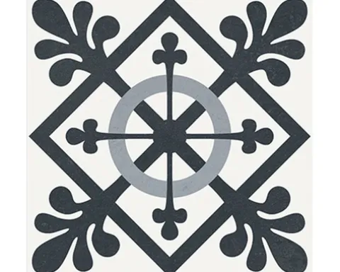 Feinsteinzeug Wand- und Bodenfliese Heritage taco black in 76 verschiedenen Motiven 16,5 x 16,5 cm
