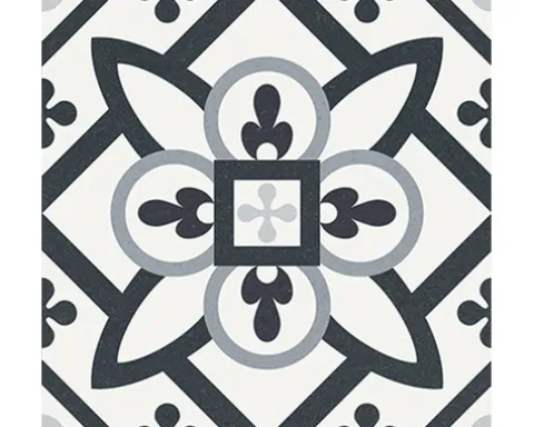 Feinsteinzeug Wand- und Bodenfliese Heritage taco black in 76 verschiedenen Motiven 16,5 x 16,5 cm