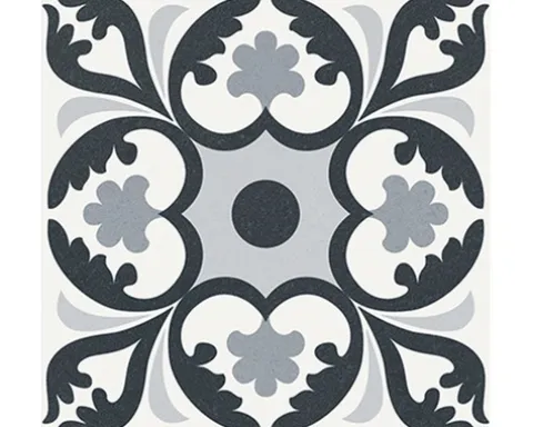 Feinsteinzeug Wand- und Bodenfliese Heritage taco black in 76 verschiedenen Motiven 16,5 x 16,5 cm