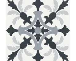 Feinsteinzeug Wand- und Bodenfliese Heritage taco black in 76 verschiedenen Motiven 16,5 x 16,5 cm