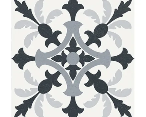 Feinsteinzeug Wand- und Bodenfliese Heritage taco black in 76 verschiedenen Motiven 16,5 x 16,5 cm