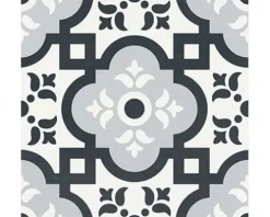 Feinsteinzeug Wand- und Bodenfliese Heritage taco black in 76 verschiedenen Motiven 16,5 x 16,5 cm
