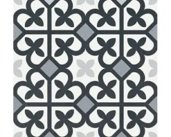 Feinsteinzeug Wand- und Bodenfliese Heritage taco black in 76 verschiedenen Motiven 16,5 x 16,5 cm