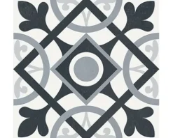 Feinsteinzeug Wand- und Bodenfliese Heritage taco black in 76 verschiedenen Motiven 16,5 x 16,5 cm