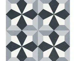 Feinsteinzeug Wand- und Bodenfliese Heritage taco black in 76 verschiedenen Motiven 16,5 x 16,5 cm