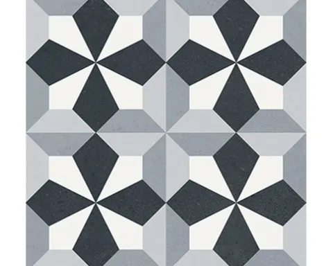 Feinsteinzeug Wand- und Bodenfliese Heritage taco black in 76 verschiedenen Motiven 16,5 x 16,5 cm