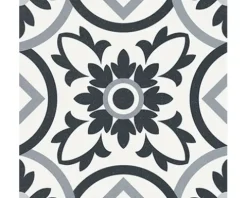Feinsteinzeug Wand- und Bodenfliese Heritage taco black in 76 verschiedenen Motiven 16,5 x 16,5 cm