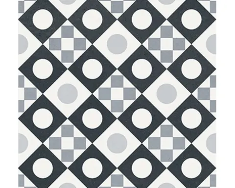 Feinsteinzeug Wand- und Bodenfliese Heritage taco black in 76 verschiedenen Motiven 16,5 x 16,5 cm
