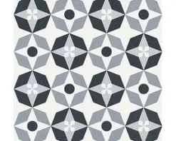 Feinsteinzeug Wand- und Bodenfliese Heritage taco black in 76 verschiedenen Motiven 16,5 x 16,5 cm