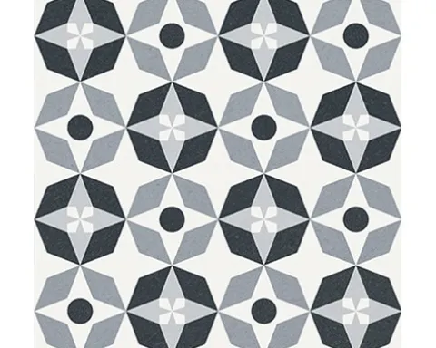 Feinsteinzeug Wand- und Bodenfliese Heritage taco black in 76 verschiedenen Motiven 16,5 x 16,5 cm
