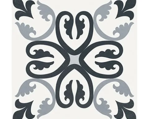Feinsteinzeug Wand- und Bodenfliese Heritage taco black in 76 verschiedenen Motiven 16,5 x 16,5 cm