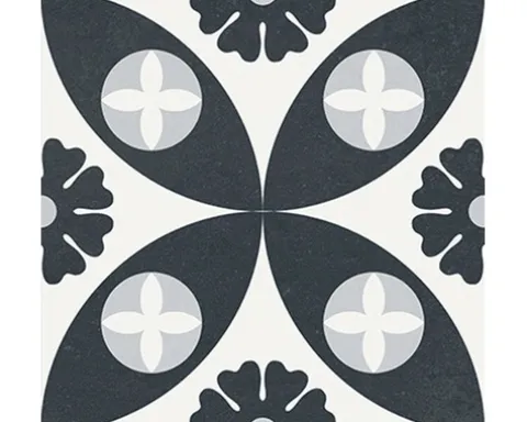 Feinsteinzeug Wand- und Bodenfliese Heritage taco black in 76 verschiedenen Motiven 16,5 x 16,5 cm