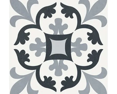 Feinsteinzeug Wand- und Bodenfliese Heritage taco black in 76 verschiedenen Motiven 16,5 x 16,5 cm