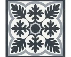 Feinsteinzeug Wand- und Bodenfliese Heritage taco black in 76 verschiedenen Motiven 16,5 x 16,5 cm