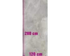 Feinsteinzeug Wand- und Bodenfliese Lido 279,7 x 119,7 cm silver