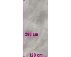 Feinsteinzeug Wand- und Bodenfliese Lido 279,7 x 119,7 cm silver poliert