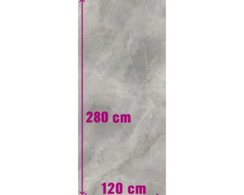 Feinsteinzeug Wand- und Bodenfliese Lido 279,7 x 119,7 cm silver poliert
