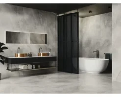 Feinsteinzeug Wand- und Bodenfliese Lido 279,7 x 119,7 cm silver poliert