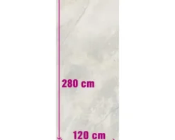Feinsteinzeug Wand- und Bodenfliese Lido 279,7 x 119,7 cm white