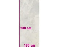 Feinsteinzeug Wand- und Bodenfliese Lido 279,7 x 119,7 cm white poliert