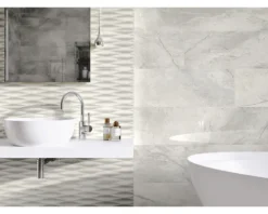 Feinsteinzeug Wand- und Bodenfliese Lido 119,7 x 119,7 x 0,8 cm weiß matt rektifiziert (Nenngröße 120x120 cm)