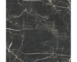 Feinsteinzeug Wand- und Bodenfliese Marquina 119,7 x 119,7 x 0,8 cm gold matt rektifiziert (Nenngröße 120x120 cm)