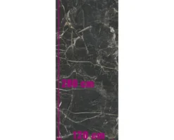 Feinsteinzeug Wand- und Bodenfliese Marquina 119,7 x 279,7 x 0,6 cm gold poliert rektifiziert