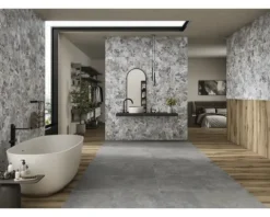 Feinsteinzeug Wand- und Bodenfliese MARSEILLE Dark grey rektifiziert 59.5 x 120 x 1 cm
