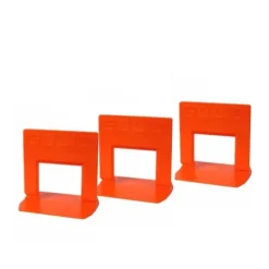 Fliesen Nivelliersystem Zuglaschen für 1 mm Fugenbreite, 1 Beutel (400 Stück +40 Stück Gratis), Kunststoff, orange